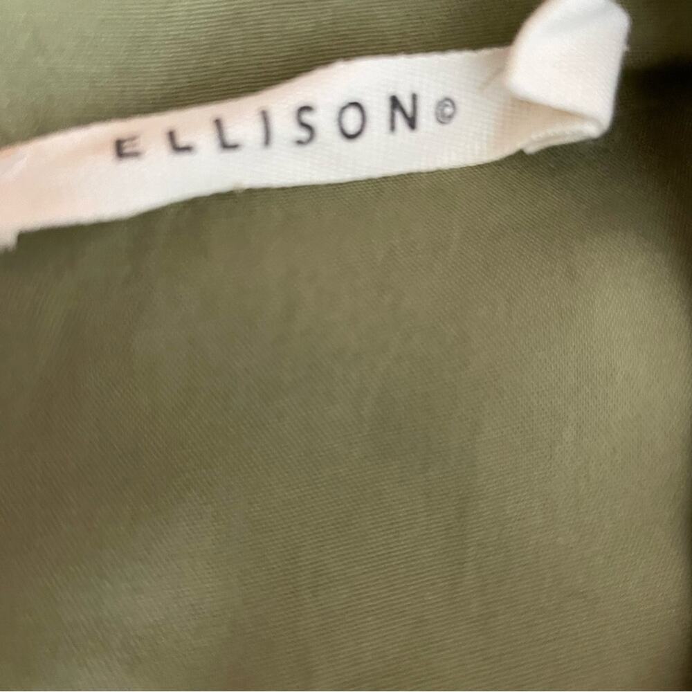 Ellison Ruffled Eyelet Dress Olive Green TD-9287-6 Women’s Sz M - Picture 4 of 5